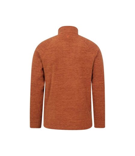 Mens snowdon ii fleece top rust Mountain Warehouse