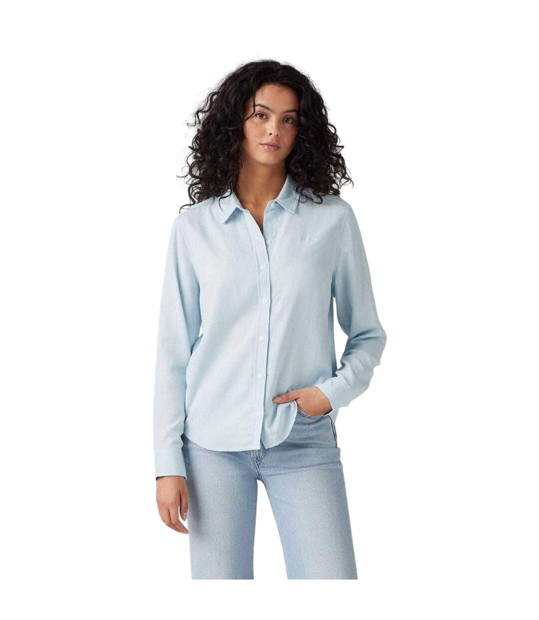 Chemise Manches Longues Femme Bleu Ciel Levis-4