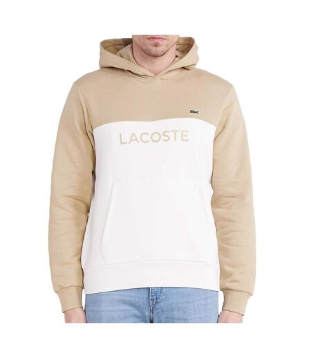 Sweat à Capuche Beige/Blanc Homme Lacoste SH8366 - M