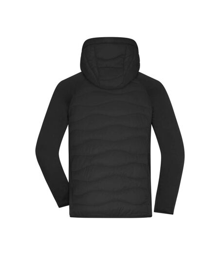 Doudoune Hybride Homme Noir James And Nicholson