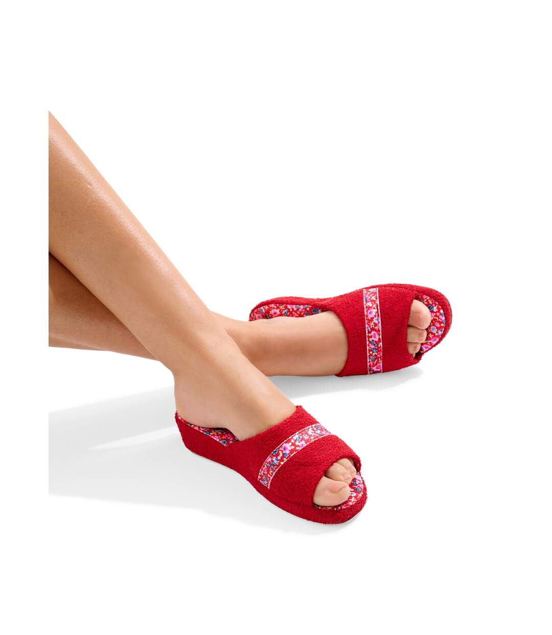Chaussons mules toile largeur confort-2