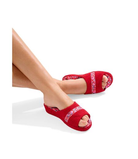 Chaussons mules toile largeur confort