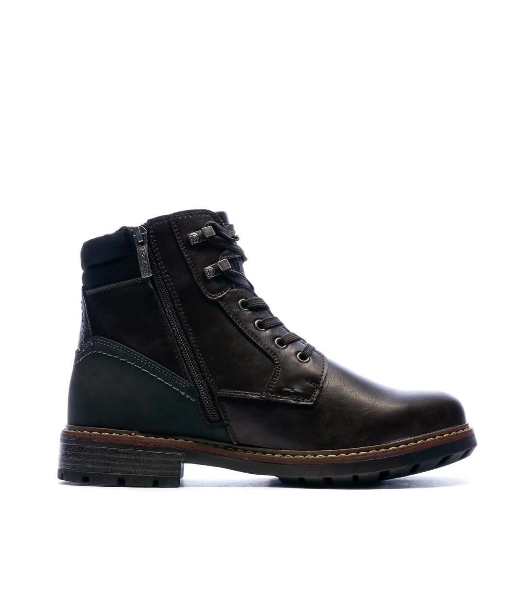 Bottines marron foncé homme relife joymen-2
