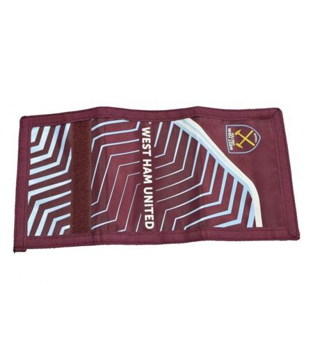 West Ham United FC Crest Wallet (Claret Red/Sky Blue) (One Size) - UTBS3509