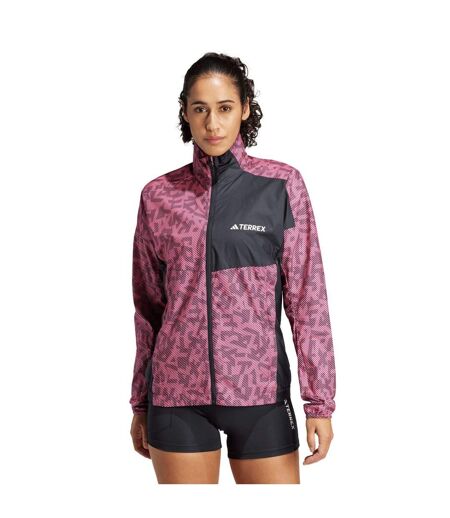 Veste Coupe-vent Terrex Trail Running Femme/ladies Rose Noir Adidas