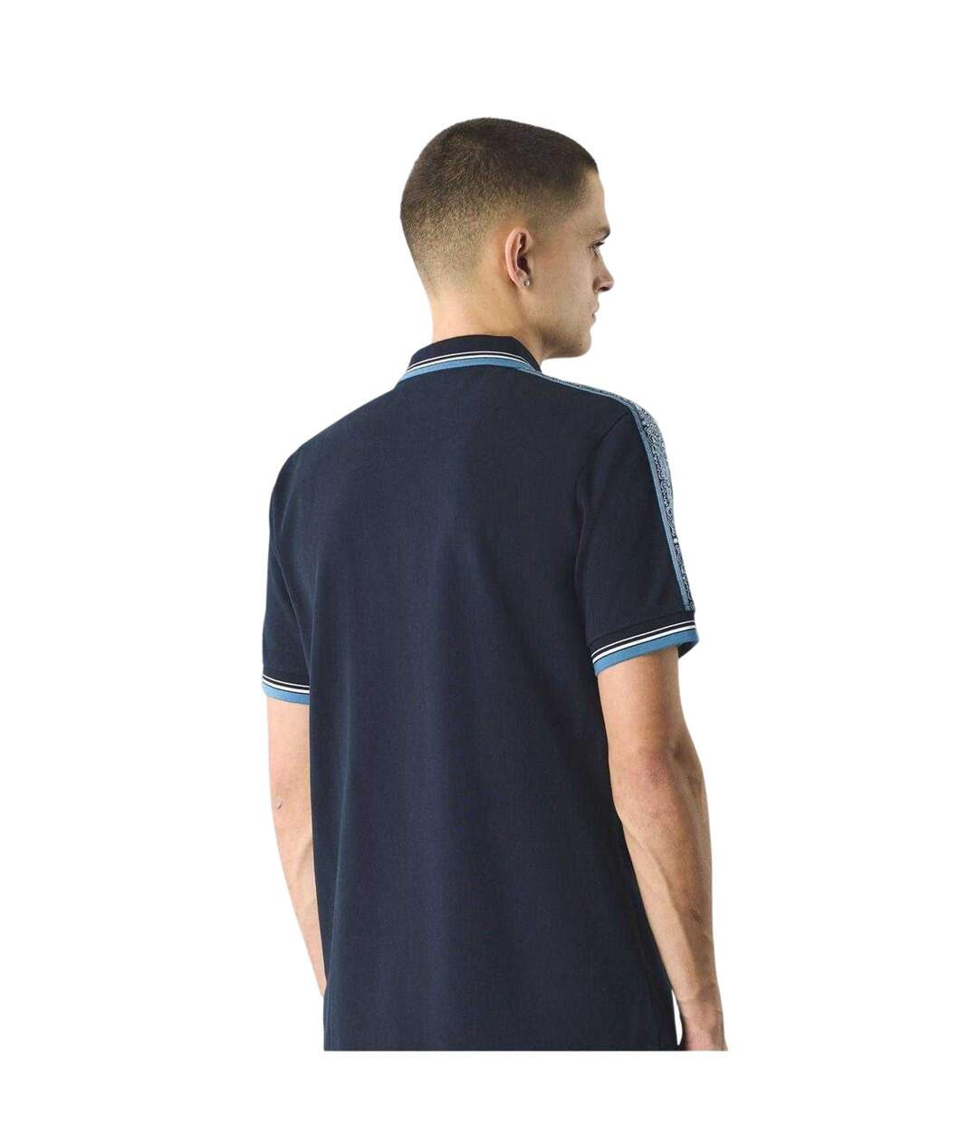 Mens Paisley Regular Polo Shirt Navy Pretty Green-2