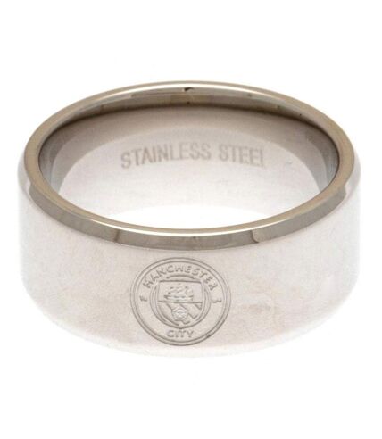 Manchester City FC Crest Band Ring (Silver) (L)