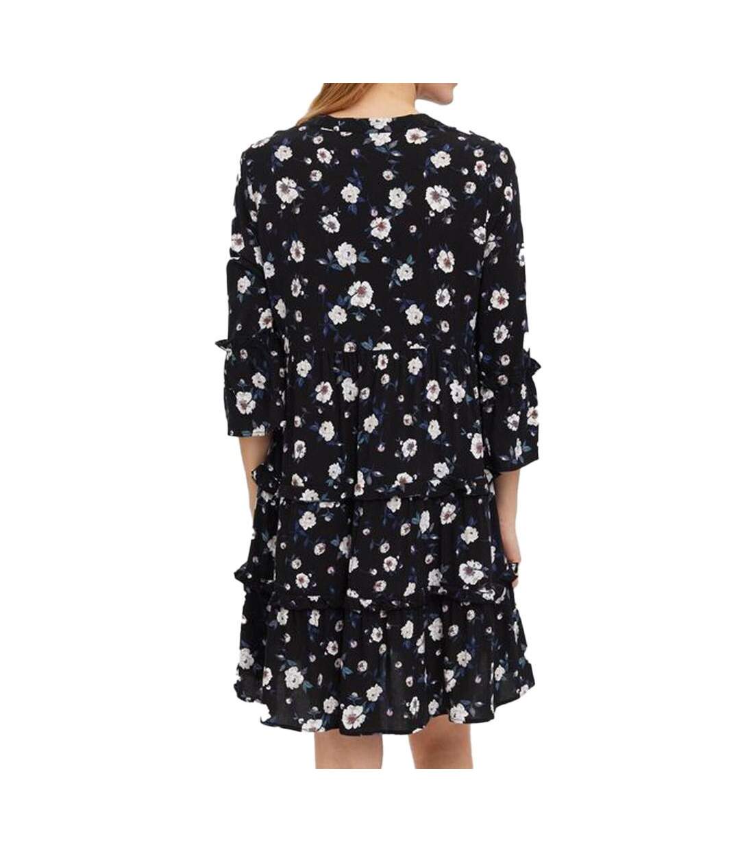 Robe Noir à fleurs Femme Vero Moda Easy - S-2