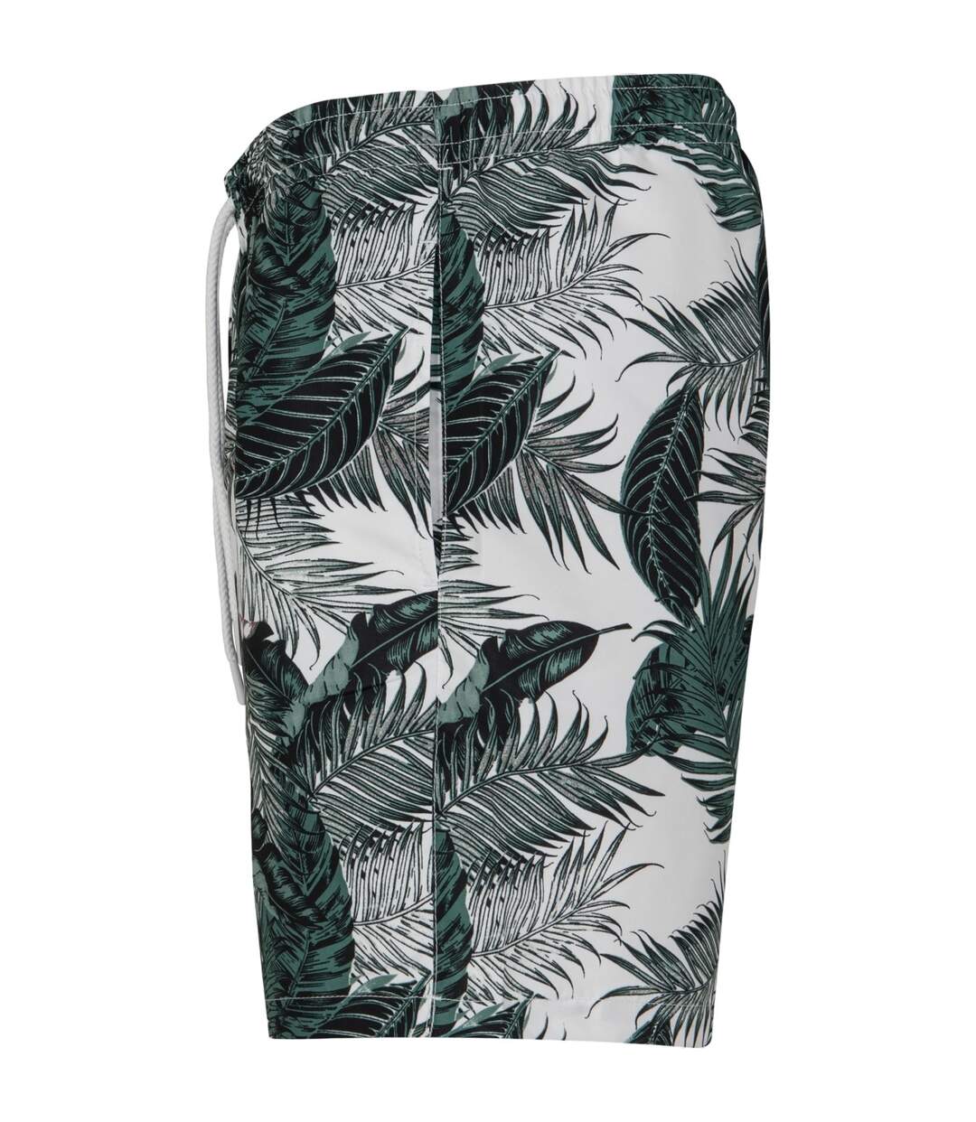 Short De Bain Motif/style Feuille De Palmier Homme Vert Noir Blanc Urban Classics-3