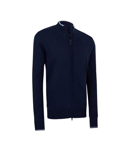 Womens/ladies Wool Mock Neck Regular Sweatshirt Navy Blue Callaway