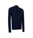 Womens/ladies Wool Mock Neck Regular Sweatshirt Navy Blue Callaway-1