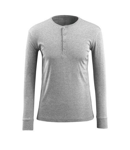 Womens/ladies Crossover Long-sleeved T-shirt Grey Flecked Mascot