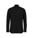 Henbury Mens Modern Long Sleeved Oxford Shirt (Black)