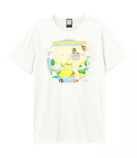 T-shirt Goodbye Yellow Brick Road Cover Adulte Vieux Blanc Amplified