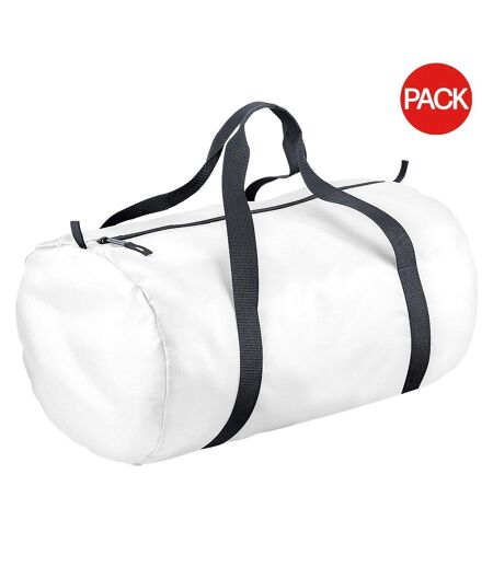 Lot de 2  Packaway sac de voyage 32 litres taille unique blanc BagBase