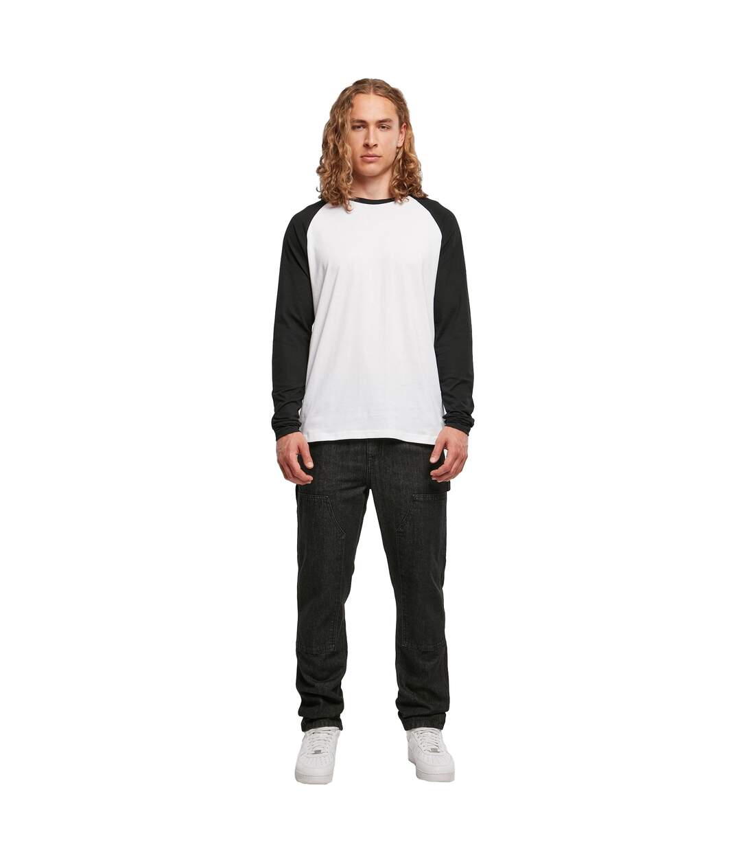 T-shirt Homme Blanc Noir Build Your Brand-1