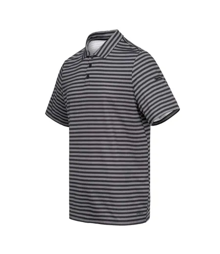 Polo Motif/style À Rayures Homme Noir Slazenger