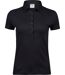 Polo femme premium coton pima - 1441 - noir - manches courtes