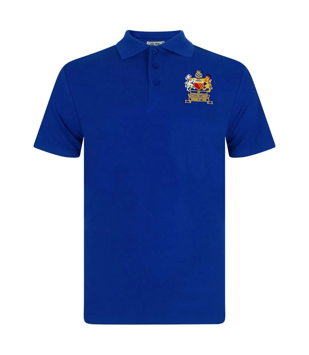 Mens Manchester 1968 Crest Polo Shirt Blue Fan Originals-2