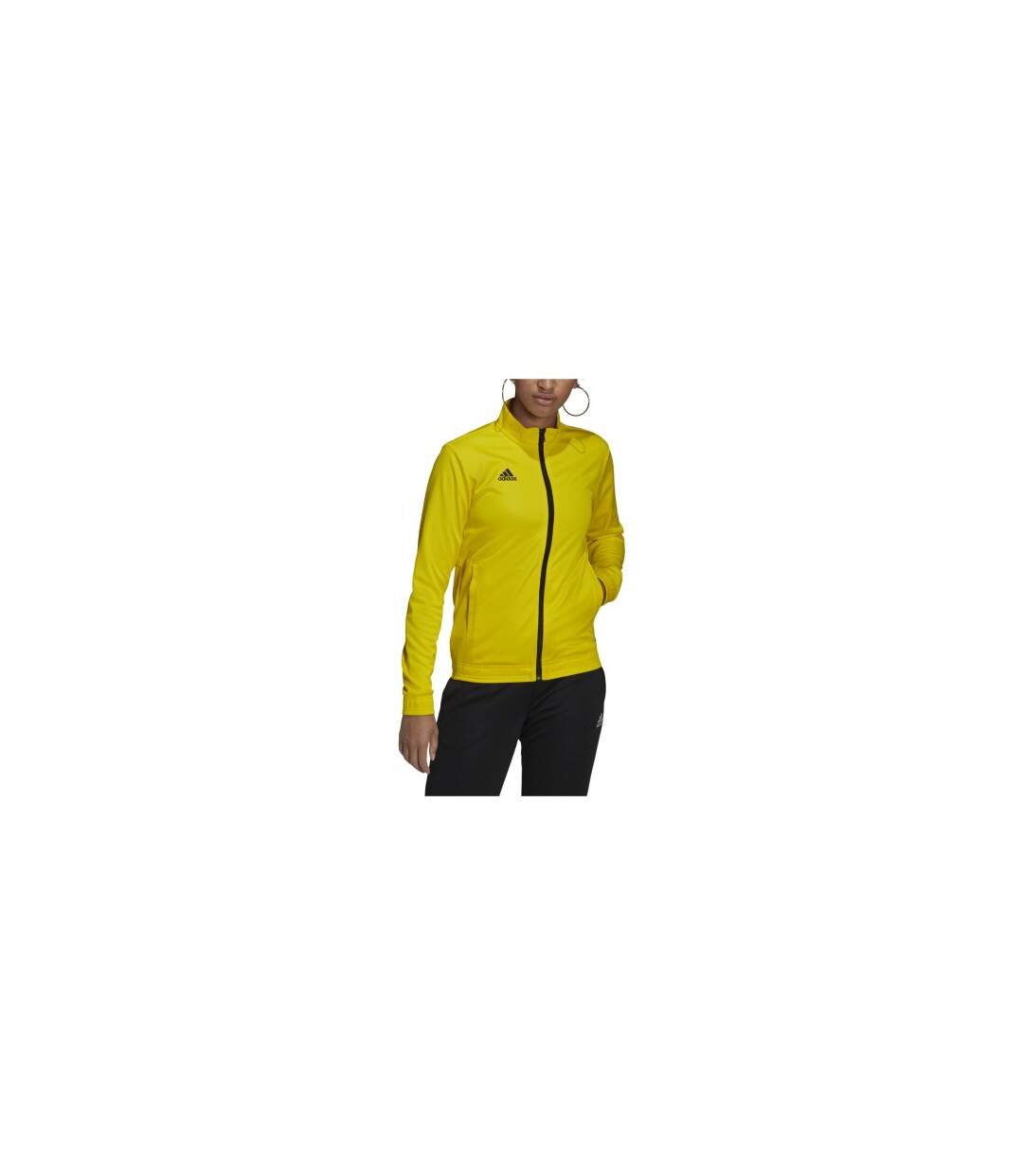 Veste De Survêtement Entrada Femme Jaune Noir Adidas-1