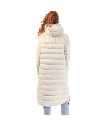 Womens/ladies Quilted Down Puffer Jacket Beige DKNY