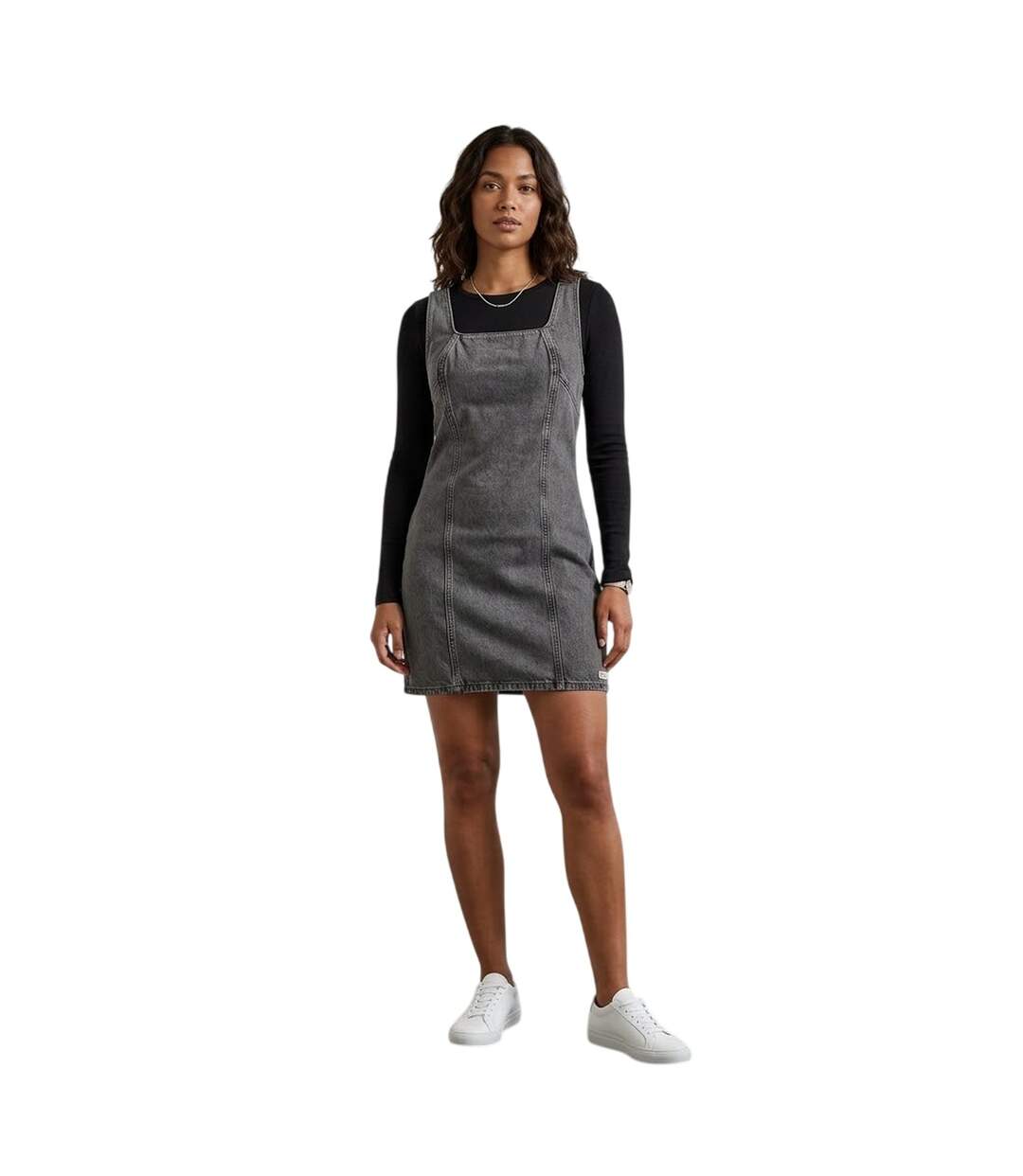 Robe Courte Sans Manches Femme Gris Calvin Klein-3