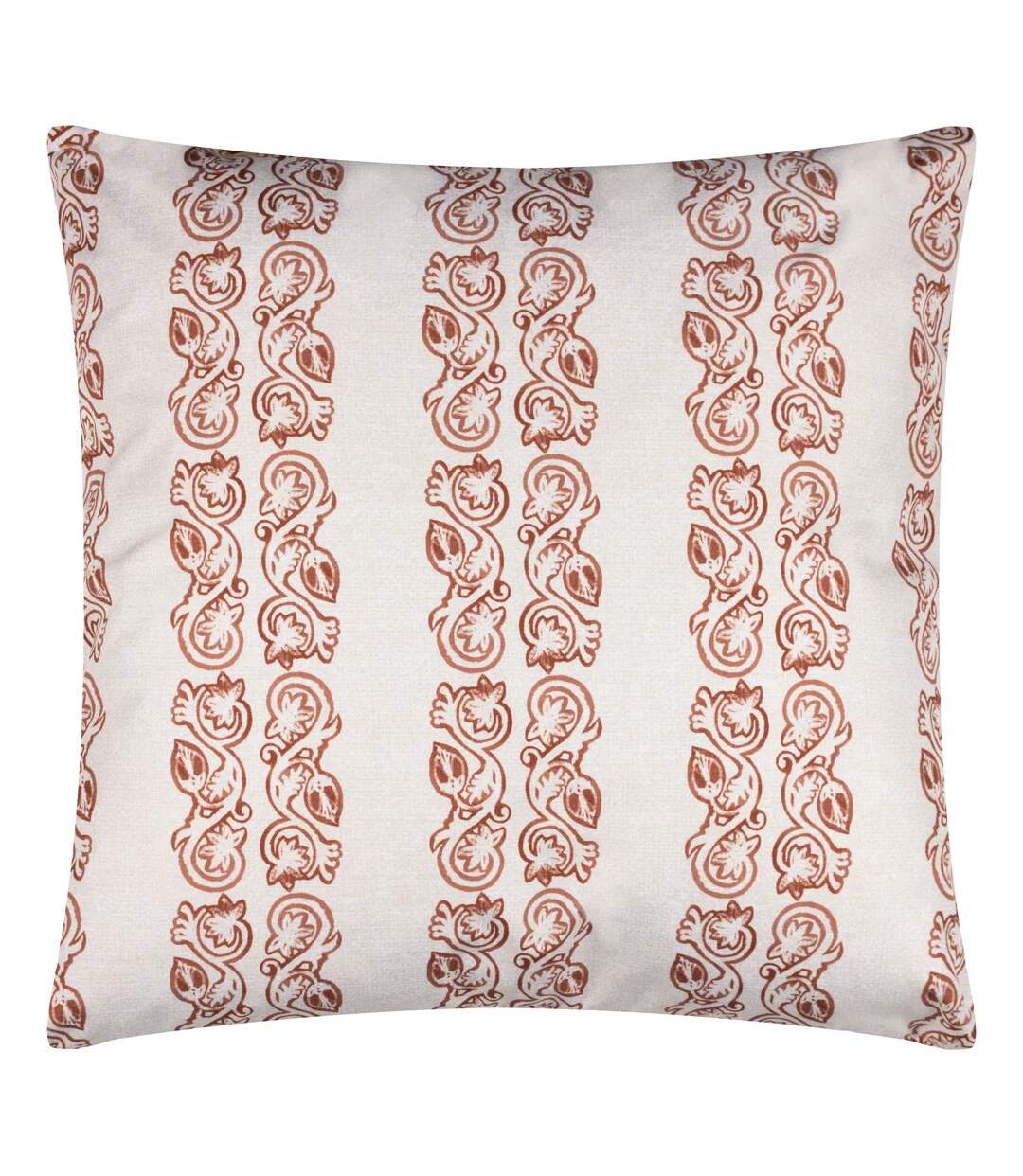 Kalindi stripe outdoor cushion cover 55cm x 55cm terracotta Paoletti