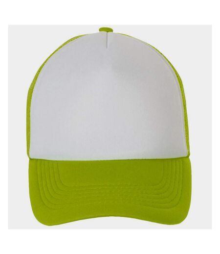 SOLS Unisex Bubble Contrast Cap (White/Neon Green)