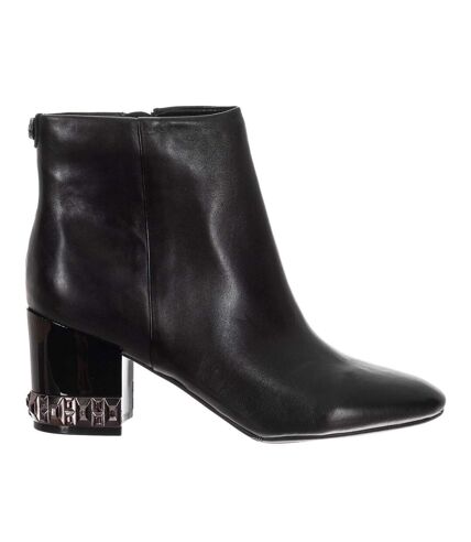 Heeled ankle boots with side zipper closure FLBIC3LEA09 woman