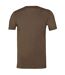 Unisex adult t-shirt bear brown heather Bella + Canvas