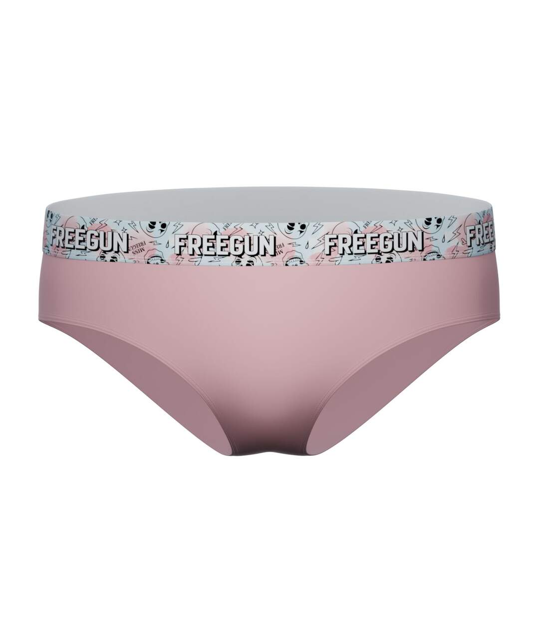 Lot  3 culottes femme en coton uni et ceinture imprimée Freegun-3