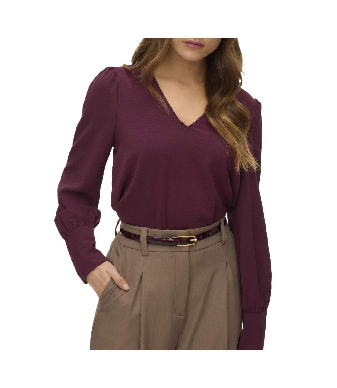 Blouse violette femme vero moda mesme-1