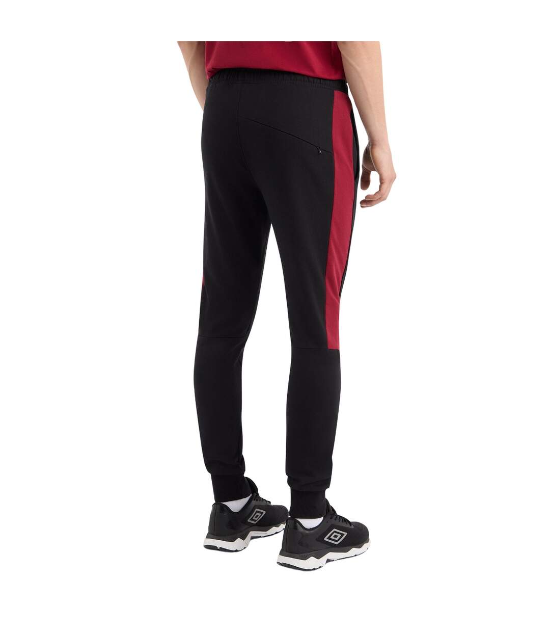 Mens terrace jogging bottoms black/tibetan red Umbro-2