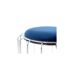 Paris Prix - Pouf & Table D'appoint comfortable 50cm Bleu & Argent