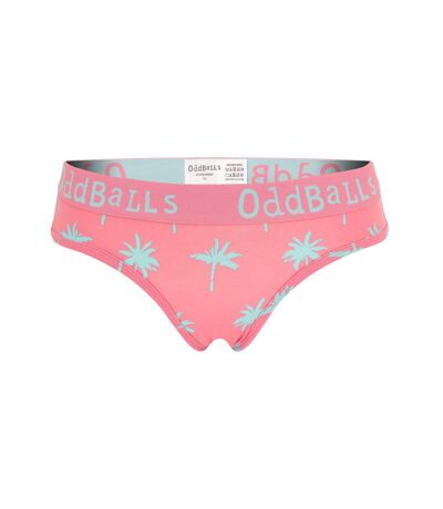 Womens/ladies life´s a beach briefs pink OddBalls