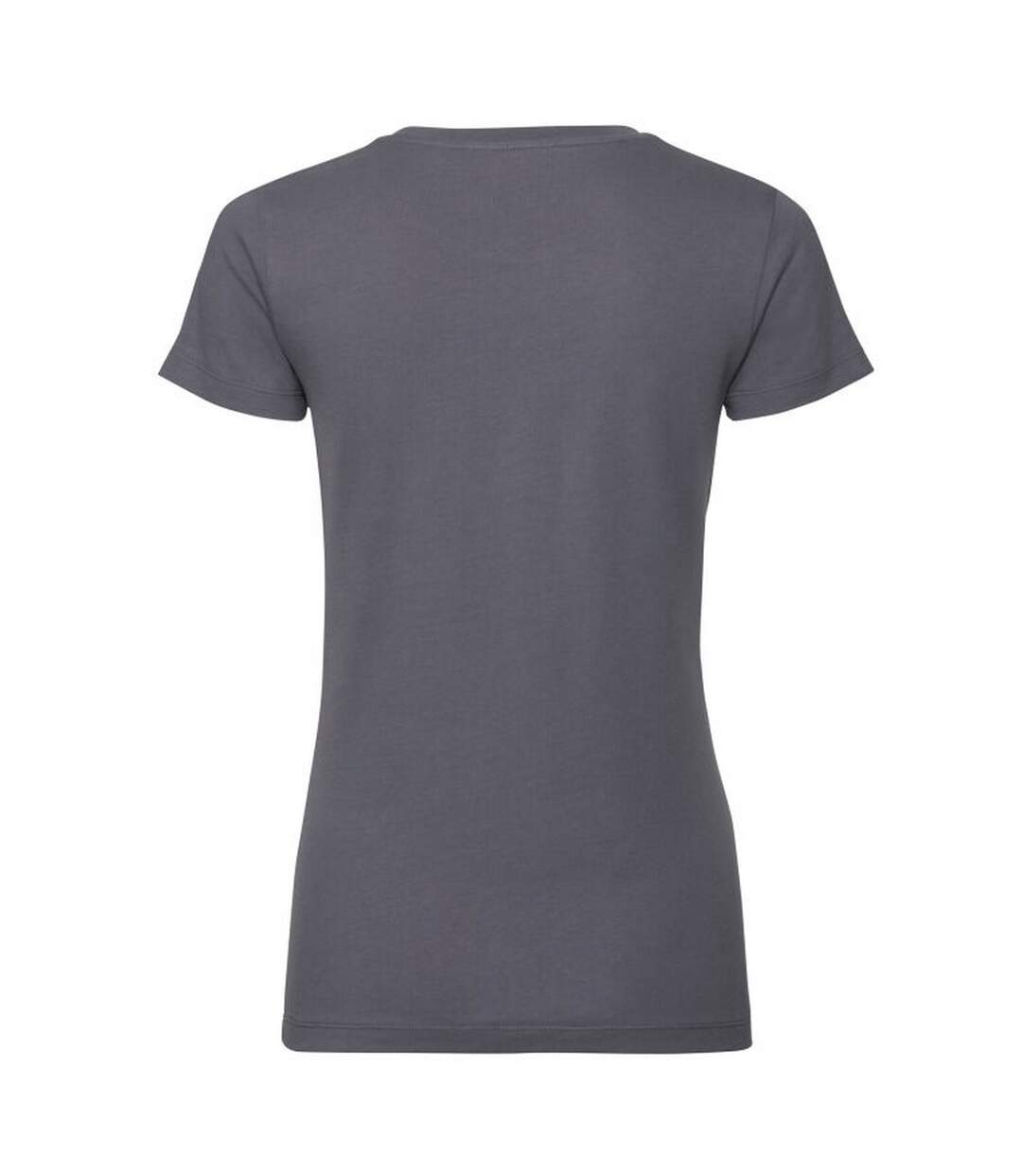 Womens/ladies organic short-sleeved t-shirt convoy grey Russell-2