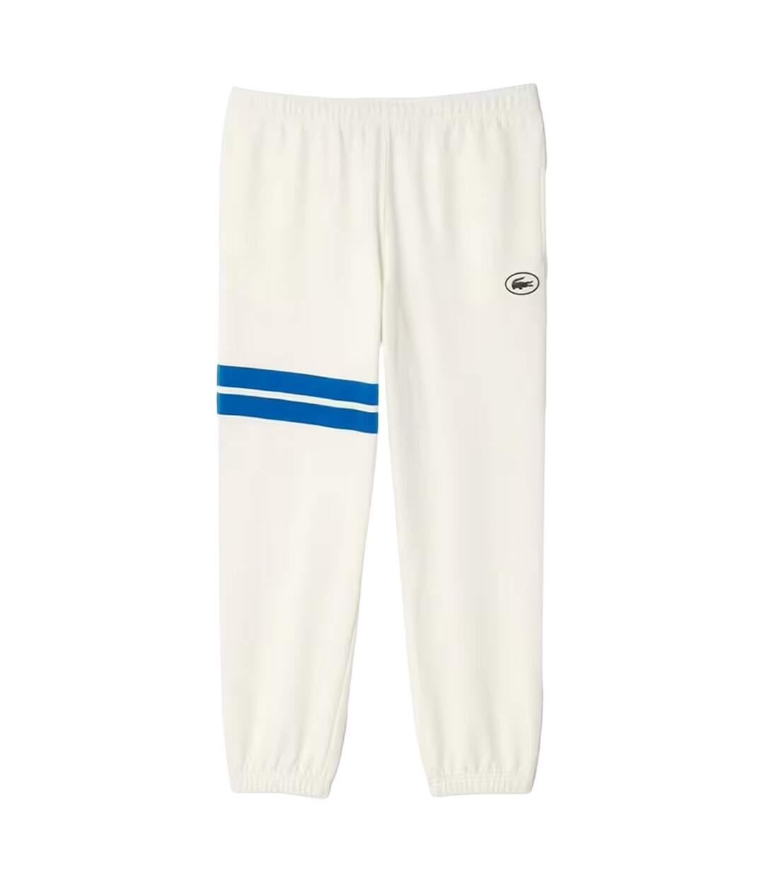 Mens Flocked Straight Cut Sweatpants Cream Lacoste-2