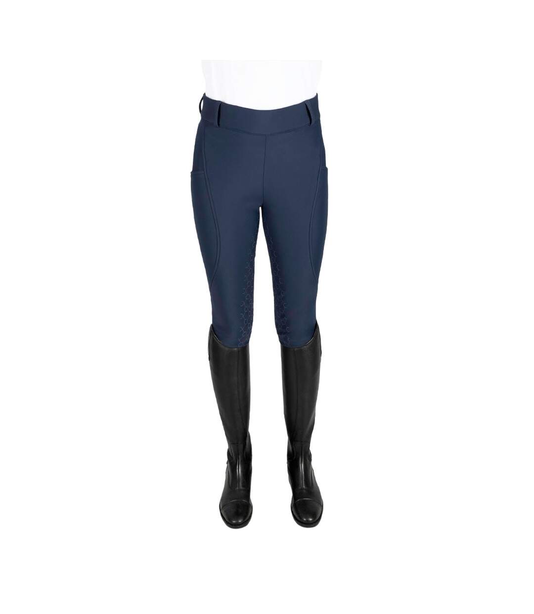 Collant d´équitation femme bleu marine Coldstream-1