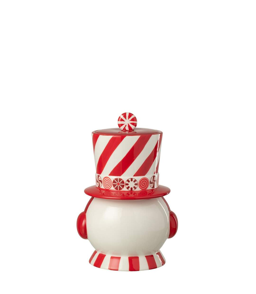 Boîte Déco Noël Bonhomme de Neige 30cm Rouge-3
