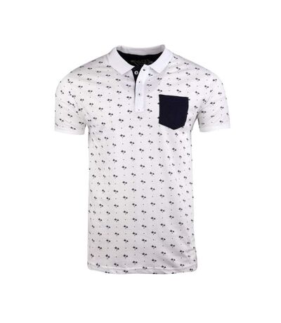 Polo Blanc/Marine Homme La Maison Blaggio Palesto - L