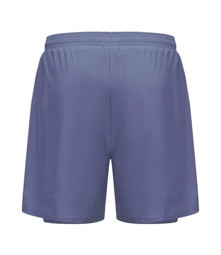 Mens 2 In 1 Running Shorts Baja Blue Karrimor