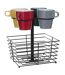 Lot de 4 Mugs & Panier à Capsules Mino 26cl Noir-1