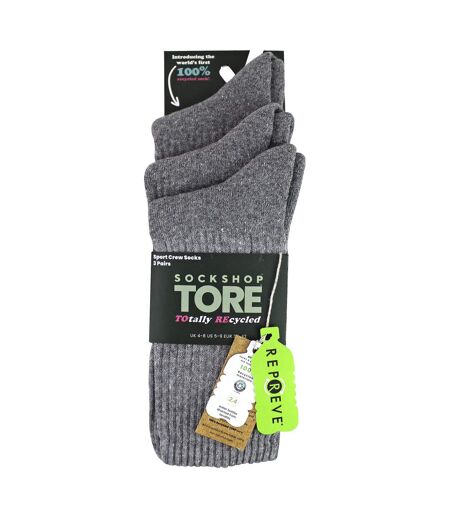 3 Pack Ladies Plain Crew Sport Socks - Soft Cotton Everyday Athletic Socks
