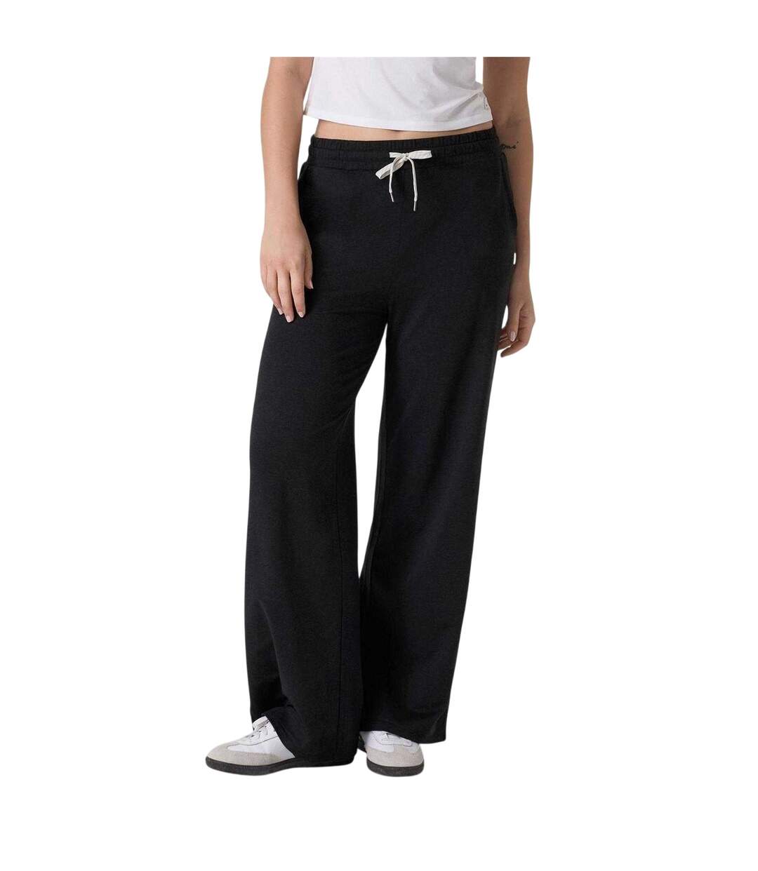 Pantalon Large Femme Halo Essential Noir Chiné Chiné Vuori-2