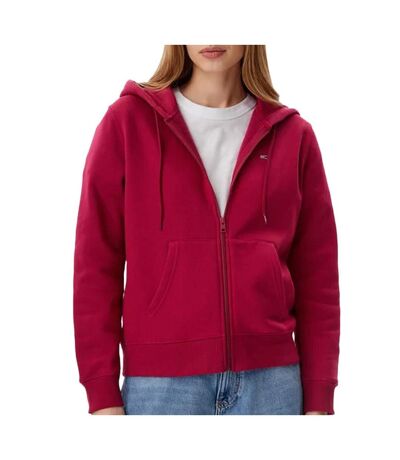 Sweat zippée rose femme tommy hilfiger flag t-black - l