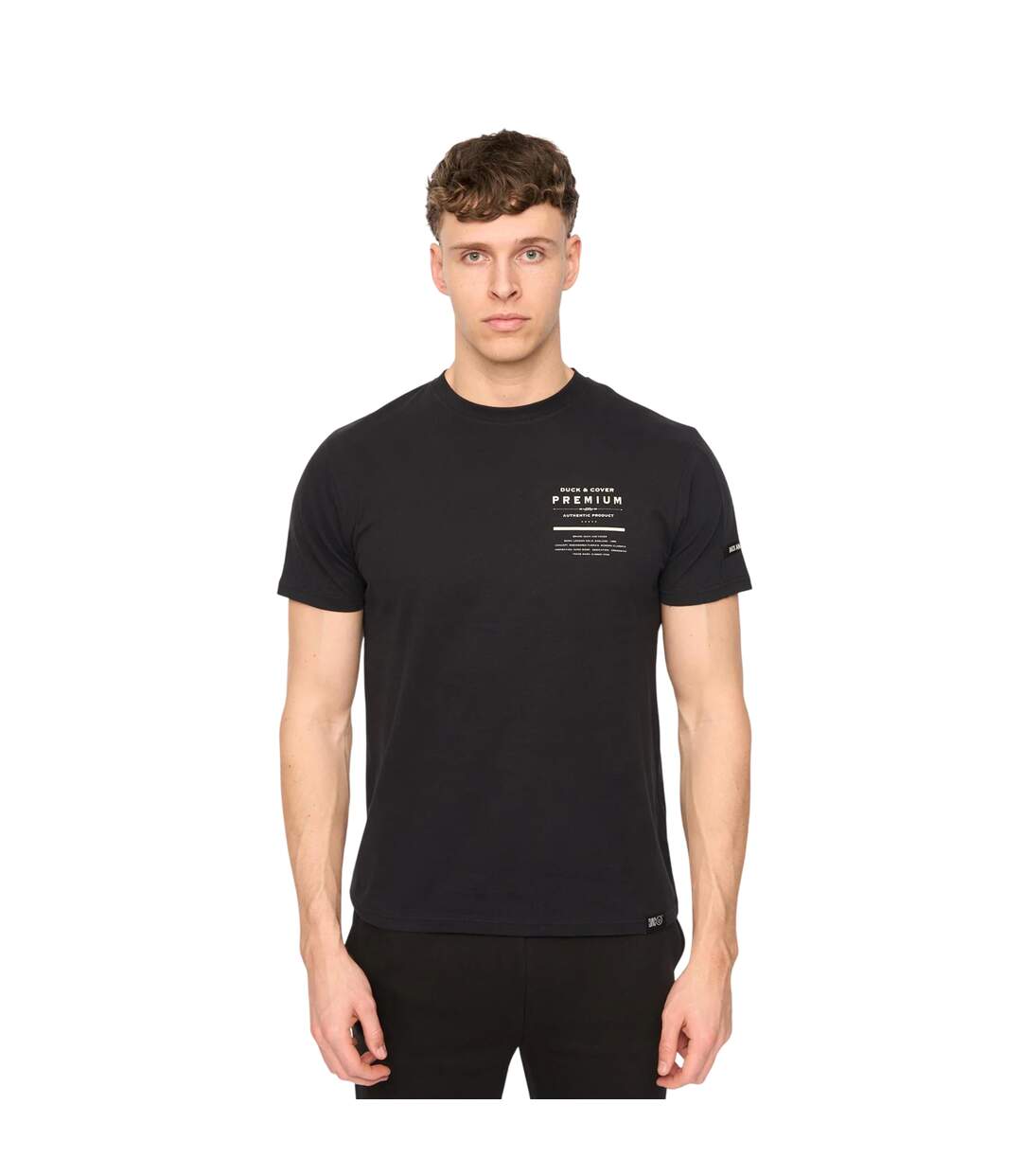 Mens Rayland Cotton T-shirt Black Duck And Cover-2