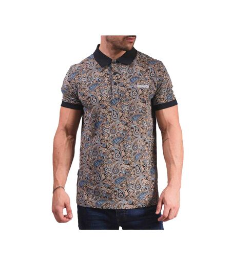 Polo Motif/style Cachemire Homme Bleu Marine Bleu Clair Lambretta