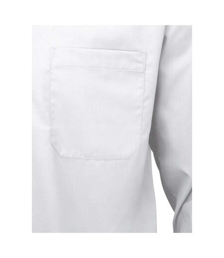 Russell Collection Mens Long Sleeve Easy Care Poplin Shirt (White) - UTBC1027