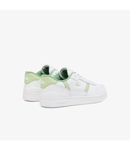 Baskets T-clip Femme Blanc Vert Lacoste