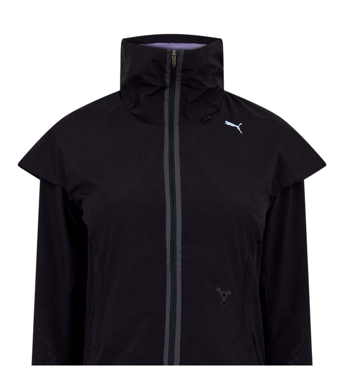 Womens/ladies Zip-off Sleeves Jacket Black Puma-4